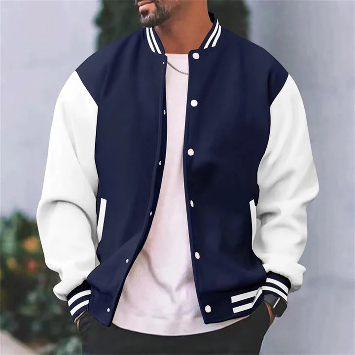 Herren-Varsityjacke im Retro-Letterman-Stil