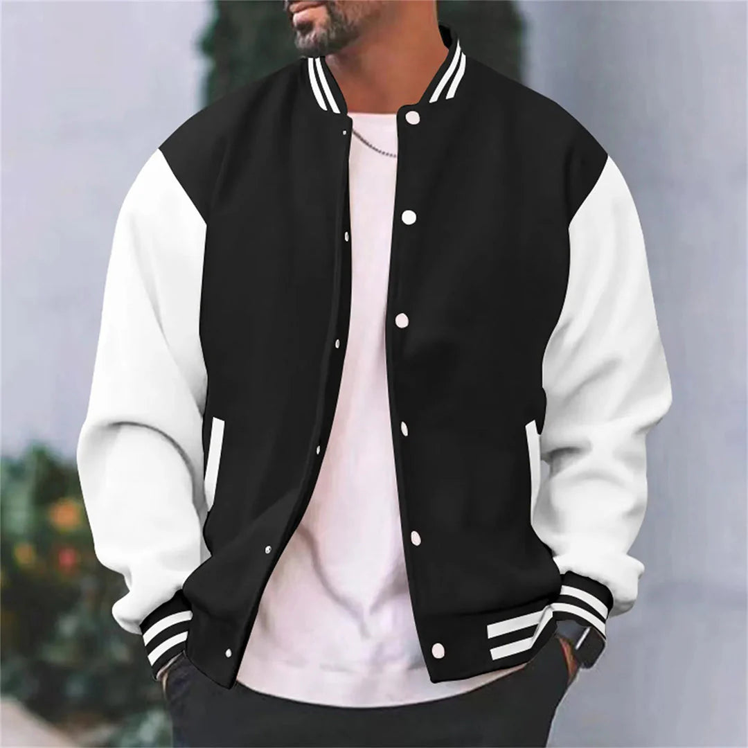 Herren-Varsityjacke im Retro-Letterman-Stil